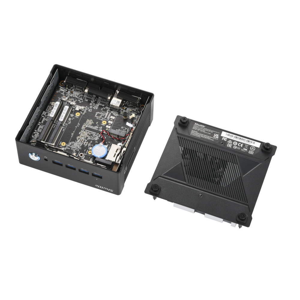 SHUBB046122 SHUTTLE XPC NANO NA10H7 - Barebone - AMD Ryzen 7 8845H - AI - 2x DDR5 - M.2 -2x RJ45 - Wifi