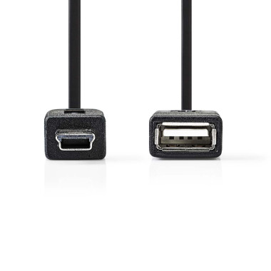 NEDUS039058 Adaptateur USB 2.0 Mini 5-Pin   USB-A M F 480 Mbps OTG 0.20m