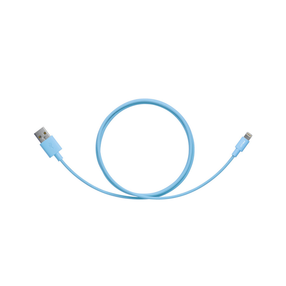 PNYCB040147 PNY CABLE USB   LIGHTNING 1.20M - BLEU - PLASTIQUE