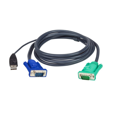 ATEBT039466 Aten Câble KVM USB 1,8m avec SPHD 3 en 1