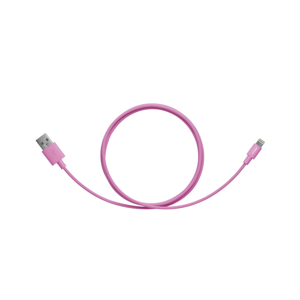 PNYCB040148 PNY CABLE USB   LIGHTNING 1.20M - ROSE - PLASTIQUE