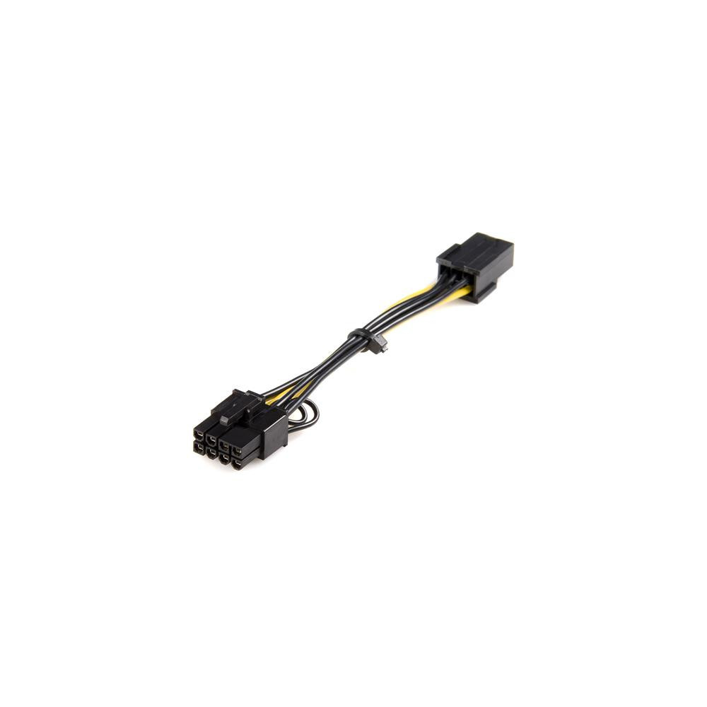 STAAL030117 adaptateur alim PCIe 6p vers 8p 15 cm STAAL030117 adaptateur alim PCIe 6p vers 8p 15 cm