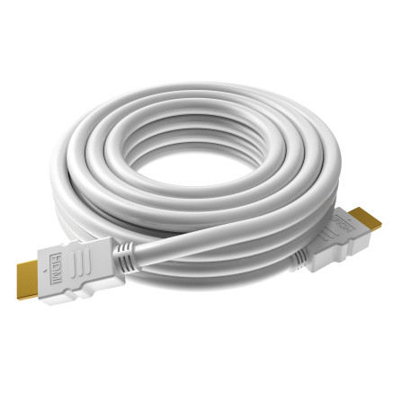 VIIVI043478 Cordon HDMI 2.0 PRO Ethernet 15m diamètre extérieur 9.5 mm 24 AWG blanc