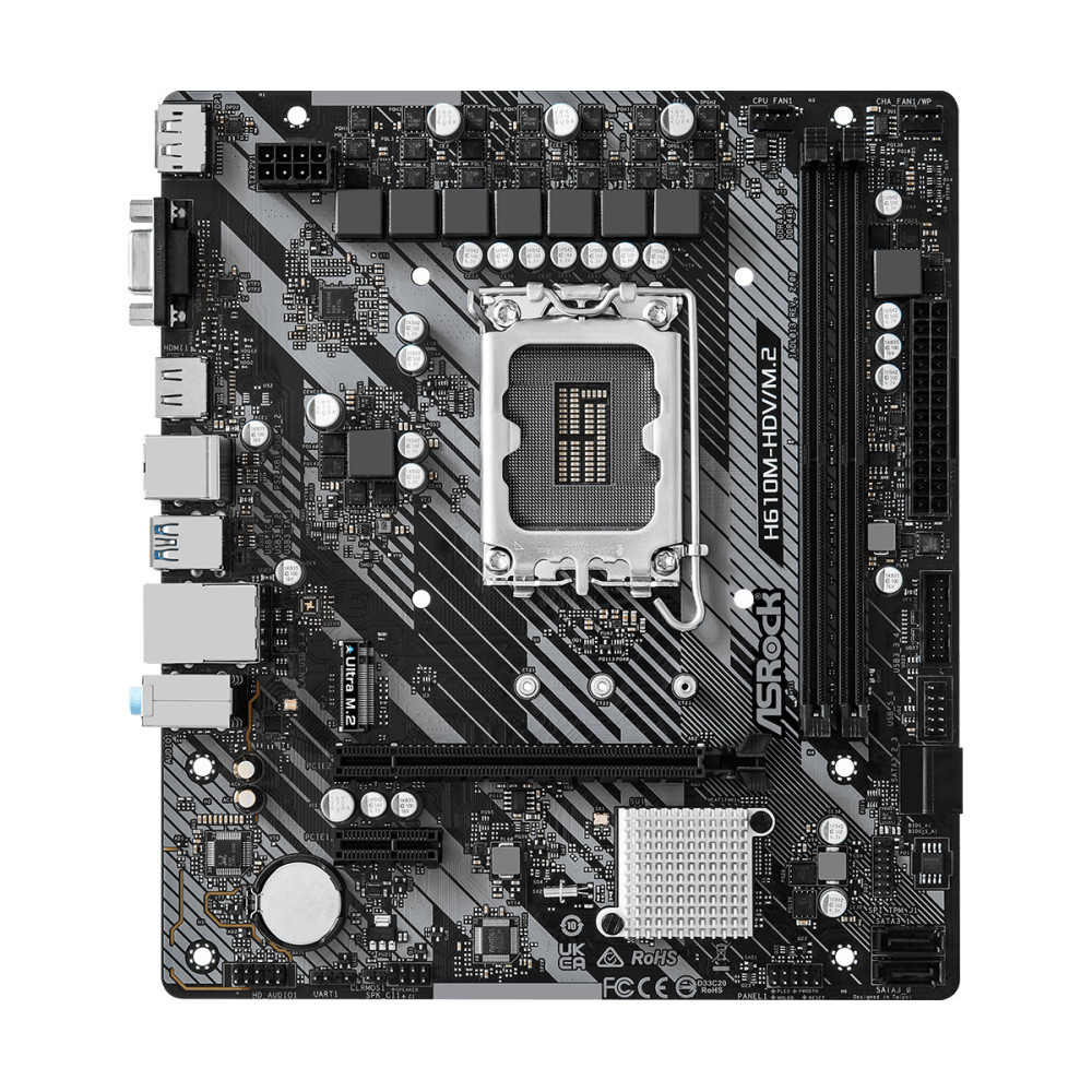 ASRCM045712 ASROCK H610M-HDV M.2 R2.0 - MATX - LGA1700 - 2x DDR4