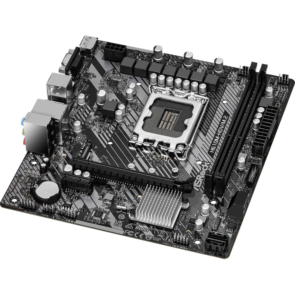 ASRCM045712 ASROCK H610M-HDV M.2 R2.0 - MATX - LGA1700 - 2x DDR4