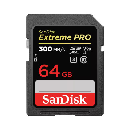 SanDisk Extreme Pro  Carte mmoire flash  64 Go  UHSII U3  Class10  1733x2000x  SDXC UHSII