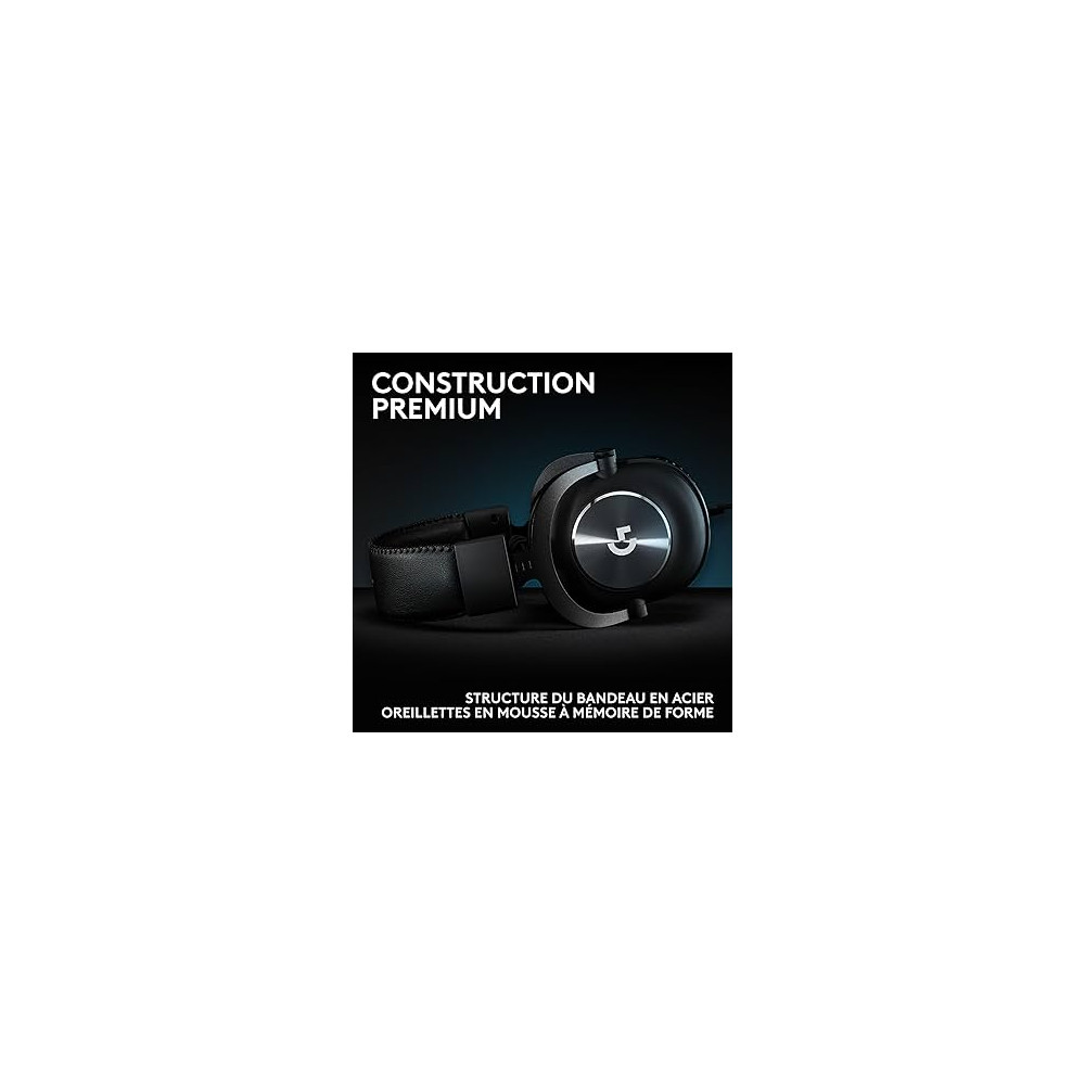 LOG00046523 981-000818 Logitech G Pro X - Micro-casque - circum-aural - filaire - jack 3,5mm - isolation acoustique