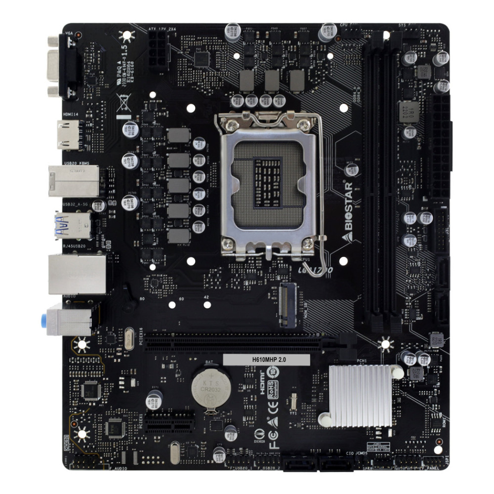 Biostar H610MHP 2.0 carte mère Intel H610 LGA 1700 micro ATX