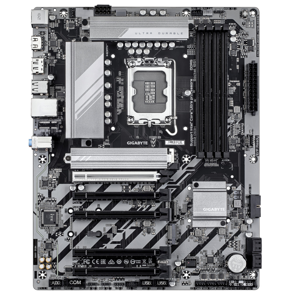 GIGABYTE B860 DS3H Carte mère - Processeurs Intel Core Ultra, VRM 8+1+2+2 phases, jusqu'à 9066MHz DDR5, 1xPCIe 5.0 + 1xPCIe 4.0