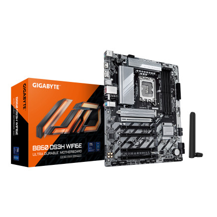 GIGABYTE B860 DS3H WIFI6E Carte mère - Processeurs Intel Core Ultra, VRM 8+1+2+2 phases, jusqu'à 9066MHz DDR5, 1xPCIe 5.0 +