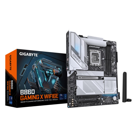 GIGABYTE B860 GAMING X WIFI6E Carte mère - Processeurs Intel Core Ultra, VRM 12+1+2+1 phases, jusqu'à 9066MHz DDR5, 1xPCIe 5.0