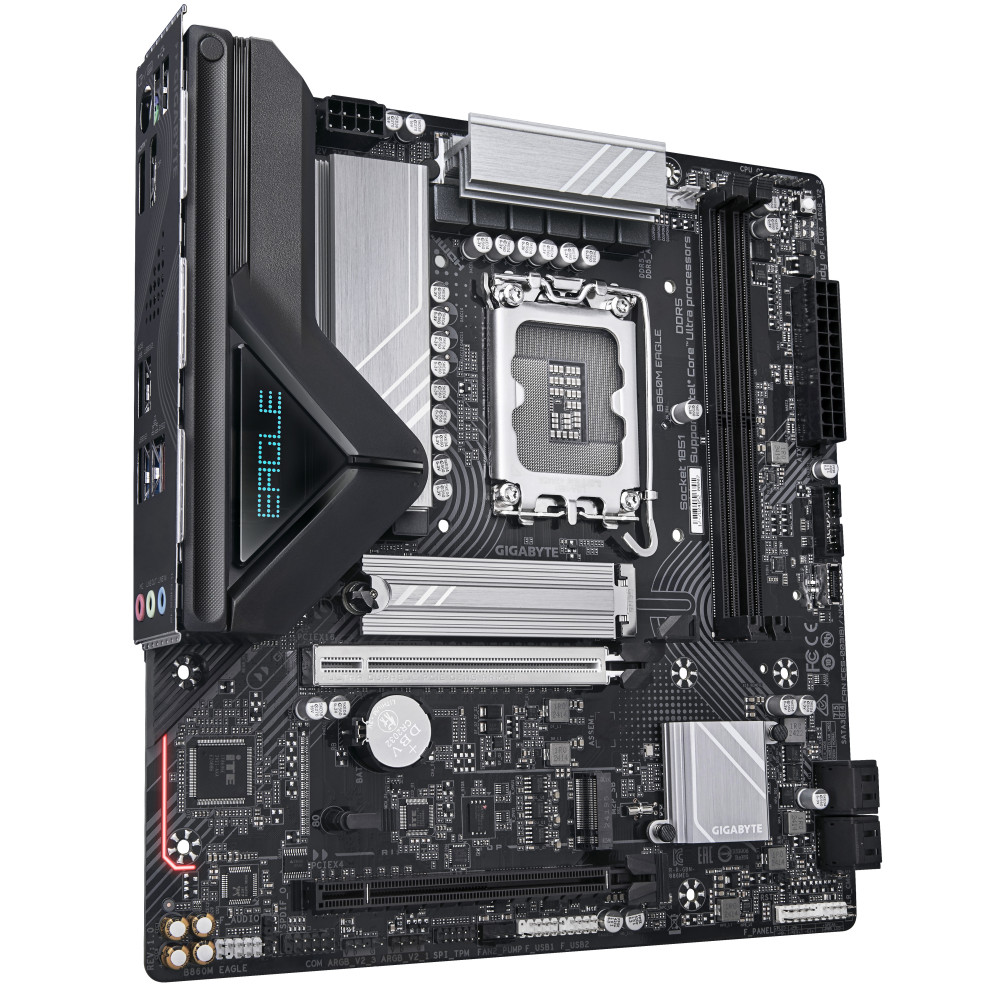 GIGABYTE B860M EAGLE Carte mère - Processeurs Intel Core Ultra, VRM 6+1+2+1 phases, jusqu'à 9066MHz DDR5, 1xPCIe 5.0 + 1xPCIe