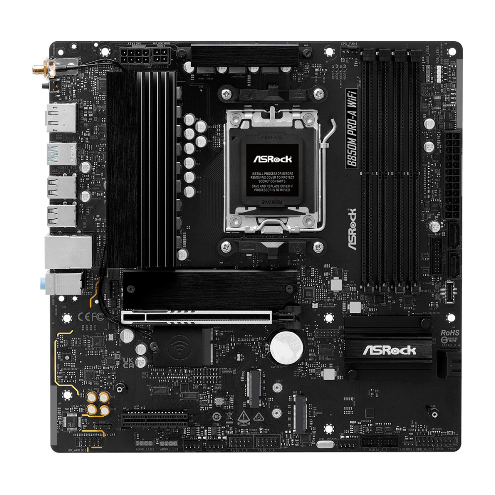 Asrock B850M Pro-A WiFi AMD B850 Emplacement AM5 micro ATX Asrock B850M Pro-A WiFi AMD B850 Emplacement AM5 micro ATX