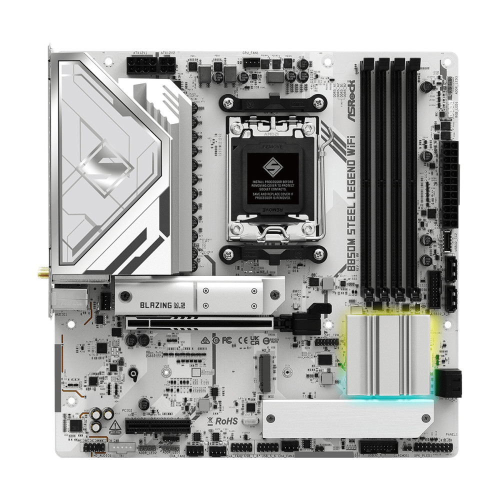 Asrock B850M Steel Legend WiFi AMD B850 Emplacement AM5 micro ATX Asrock B850M Steel Legend WiFi AMD B850 Emplacement AM5 micro ATX