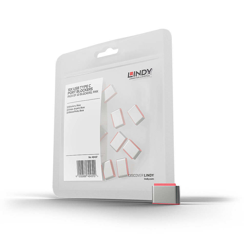 Lindy 40437 bloqueur de port USB Type-C Rose 10 pièce(s) Lindy 40437 bloqueur de port USB Type-C Rose 10 pièce(s)