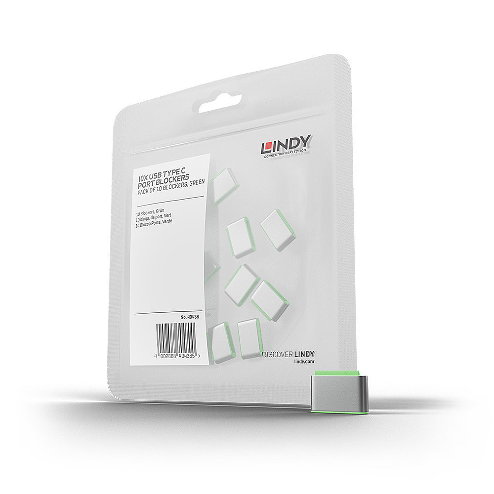 Lindy 40438 bloqueur de port USB Type-C Vert 10 pièce(s) Lindy 40438 bloqueur de port USB Type-C Vert 10 pièce(s)
