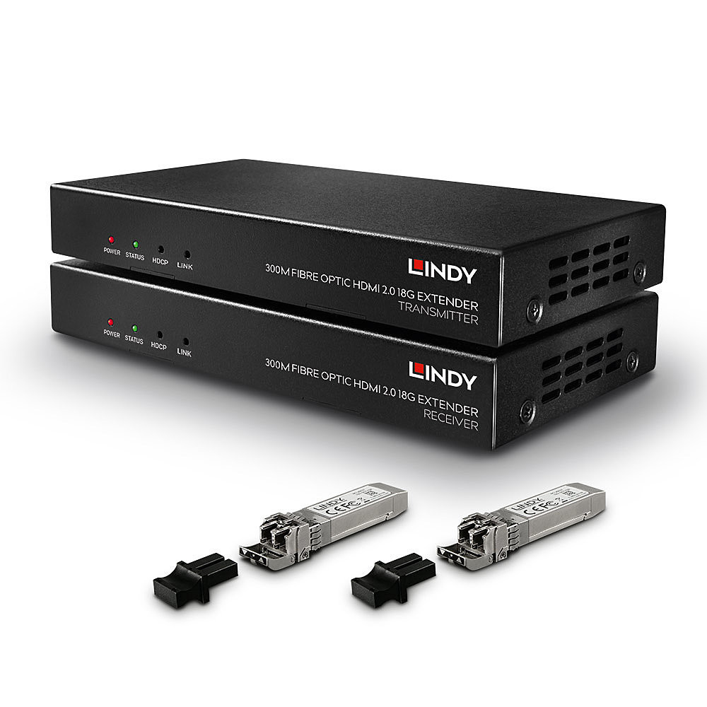 Lindy 38174 extension audio video Émetteur et récepteur AV Noir