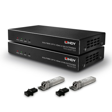 Lindy 38174 extension audio video Émetteur et récepteur AV Noir