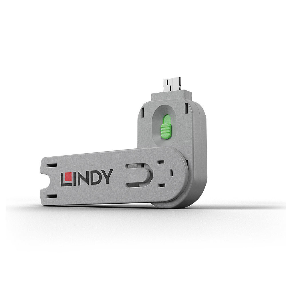 Lindy 40621 bloqueur de port Clé de bloqueur de port USB Type-A Vert Acrylonitrile-Butadiène-Styrène (ABS) 1 pièce(s) Lindy 40621 bloqueur de port Clé de bloqueur de port USB Type-A Vert Acrylonitrile-Butadiène-Styrène (ABS) 1 pièce(s)