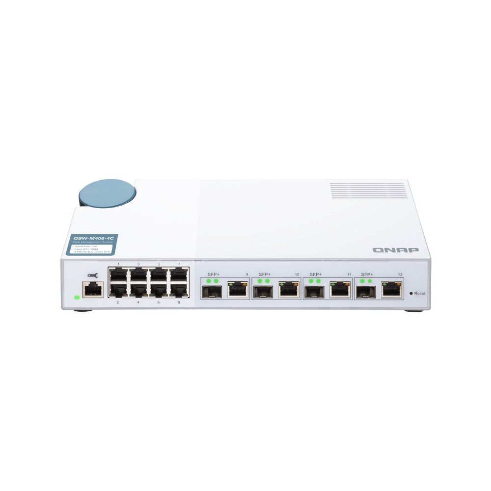 QNAP QSW-M408-4C commutateur réseau Géré L2 Gigabit Ethernet (10 100 1000) Blanc
