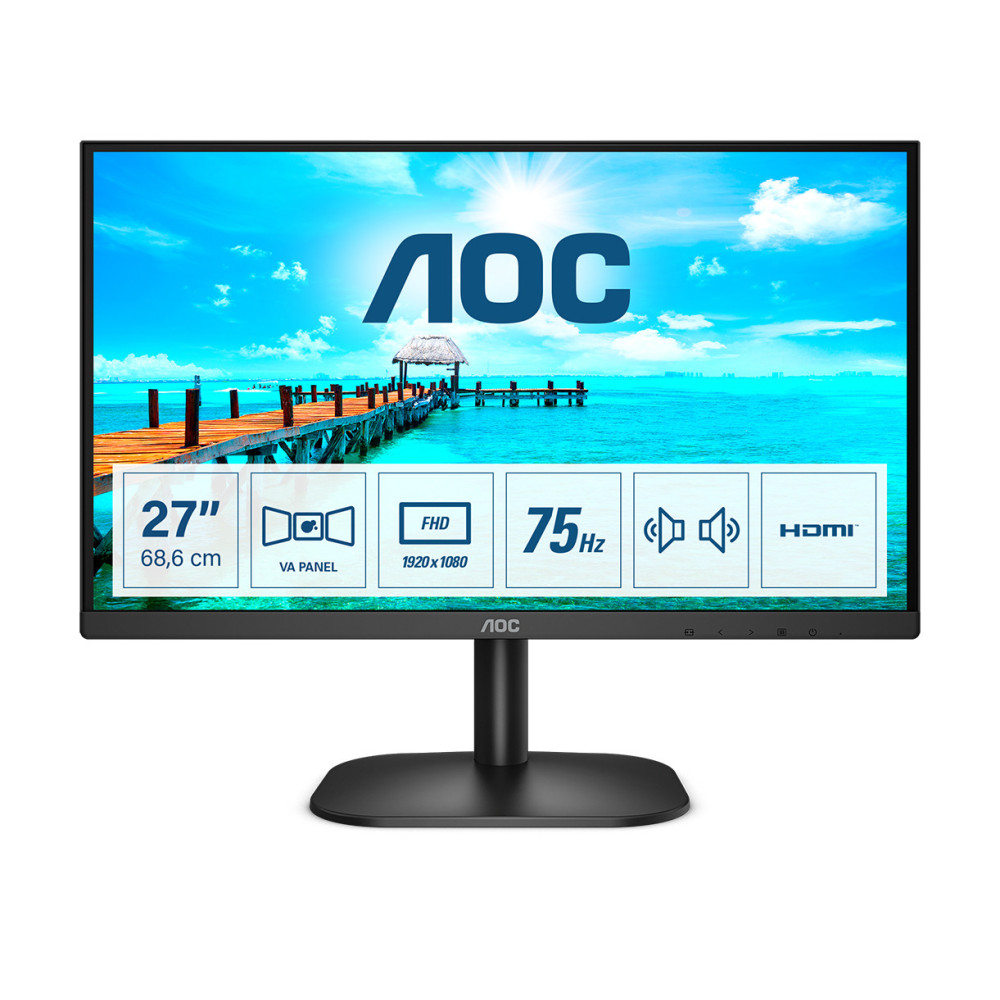 AOC B2 27B2AM LED display 68,6 cm (27") 1920 x 1080 pixels Full HD Noir AOC B2 27B2AM LED display 68,6 cm (27") 1920 x 1080 pixels Full HD Noir