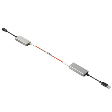 Lindy 42702 prolongateur réseau Émetteur et récepteur réseau Gris