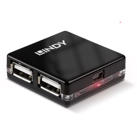 Lindy 42742 hub & concentrateur 480 Mbit s Noir