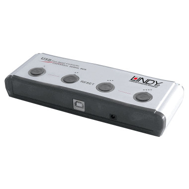 Lindy 42858 convertisseur série, répéteur et isolateur USB 1.1 RS-232 Noir, Argent