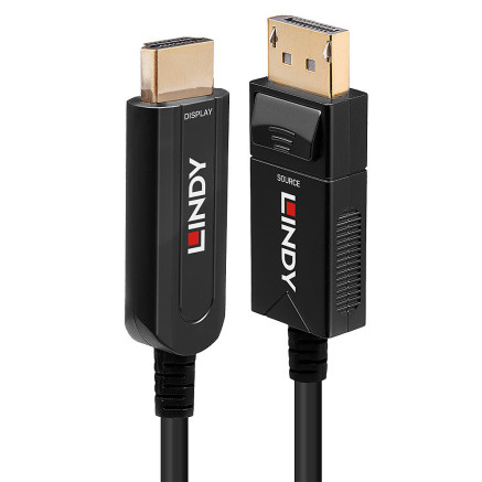 Lindy 38493 câble vidéo et adaptateur 40 m DisplayPort HDMI Type A (Standard) Noir