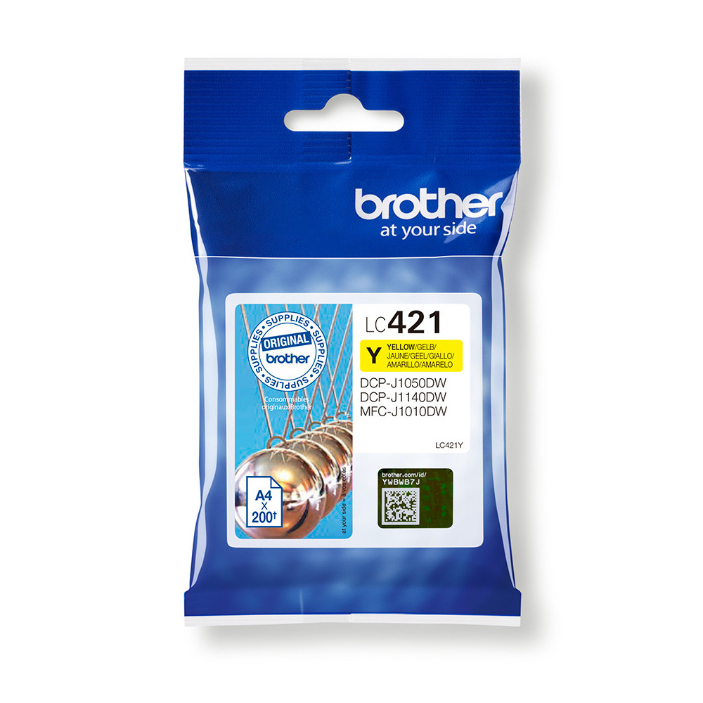 Brother LC421Y - Cartouche d'encre originale - jaune Brother LC421Y - Cartouche d'encre originale - jaune