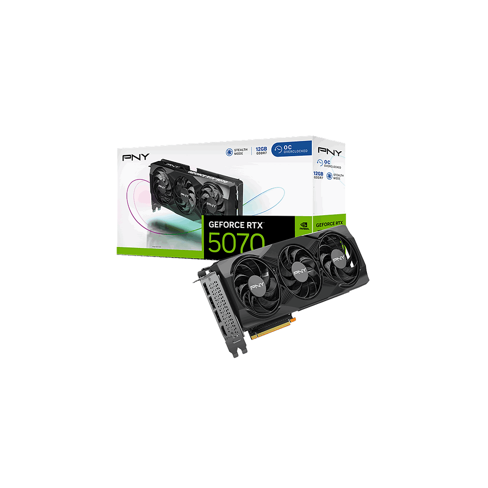 PNY00046223 PNY GeForce RTX 5070 12GB Overclocked Triple Fan PNY00046223 PNY GeForce RTX 5070 12GB Overclocked Triple Fan