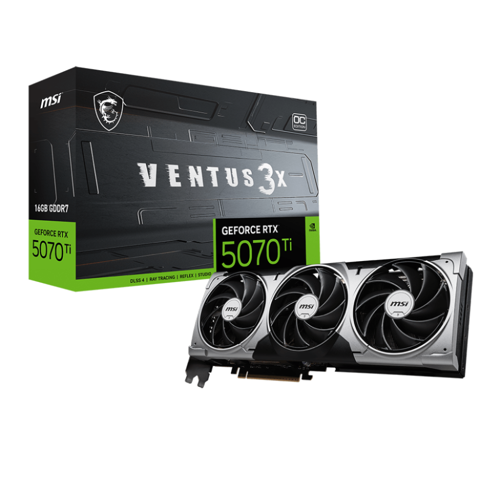 MSI00046224 MSI GeForce RTX 5070 Ti 16G VENTUS 3X OC MSI00046224 MSI GeForce RTX 5070 Ti 16G VENTUS 3X OC