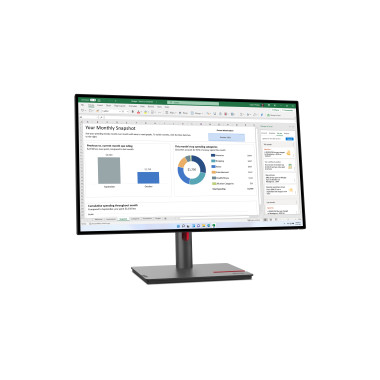 Lenovo ThinkVision P27h-30 LED display 68,6 cm (27") 2560 x 1440 pixels Quad HD LCD Noir