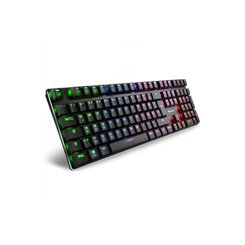 Sharkoon PureWriter RGB clavier Jouer USB Allemand Noir