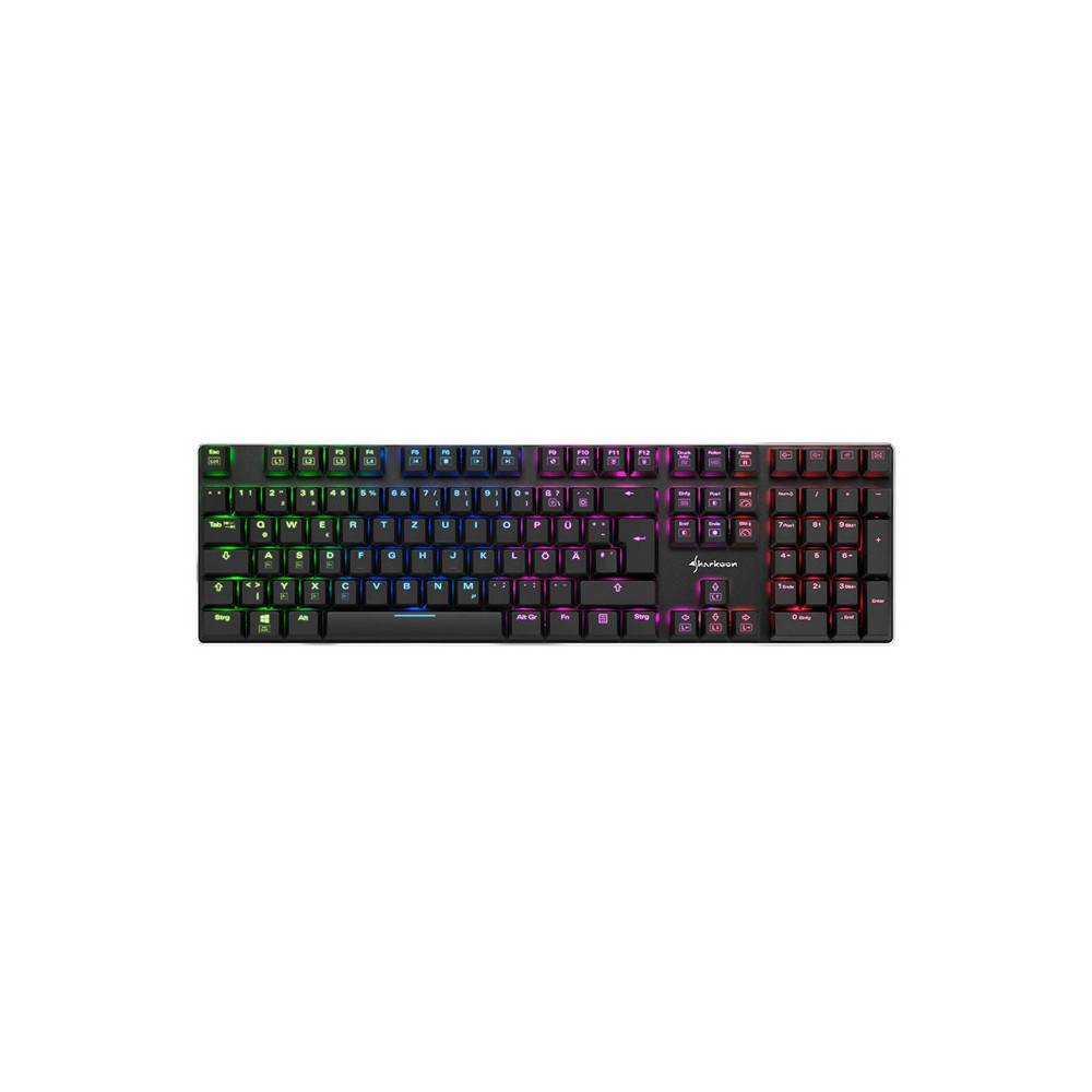 Sharkoon PureWriter RGB clavier Jouer USB Allemand Noir