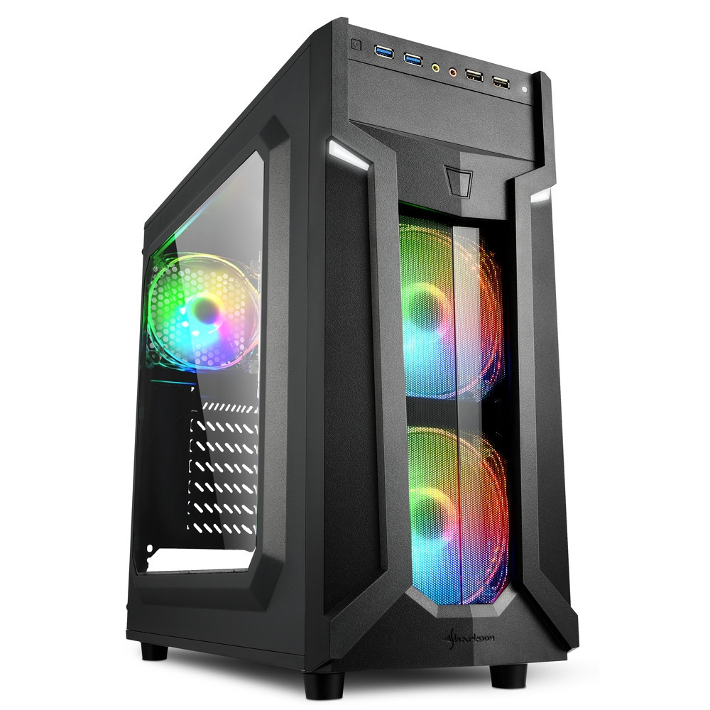 Sharkoon VG6-W RGB Midi Tower Noir Sharkoon VG6-W RGB Midi Tower Noir