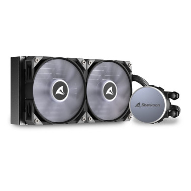 Sharkoon S70 rgb Boitier PC, Processeur Refroidisseur de liquide tout-en-un 12 cm Noir 1 pièce(s)