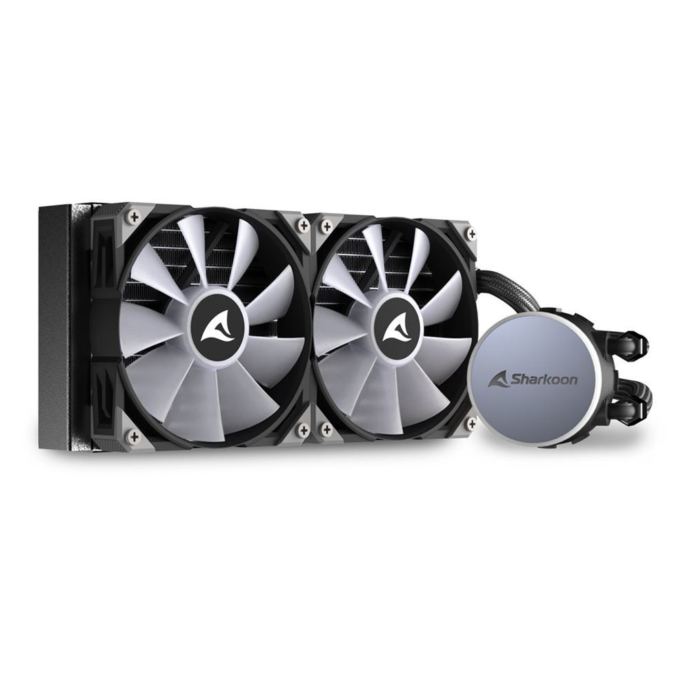 Sharkoon S70 rgb Boitier PC, Processeur Refroidisseur de liquide tout-en-un 12 cm Noir 1 pièce(s)