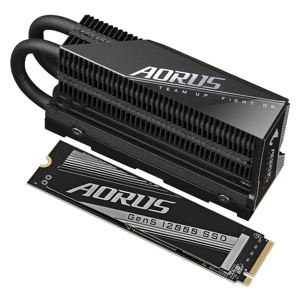 GIGABYTE AORUS Gen5 12000 2 To M.2 PCI Express 5.0 NVMe 3D TLC NAND GIGABYTE AORUS Gen5 12000 2 To M.2 PCI Express 5.0 NVMe 3D TLC NAND