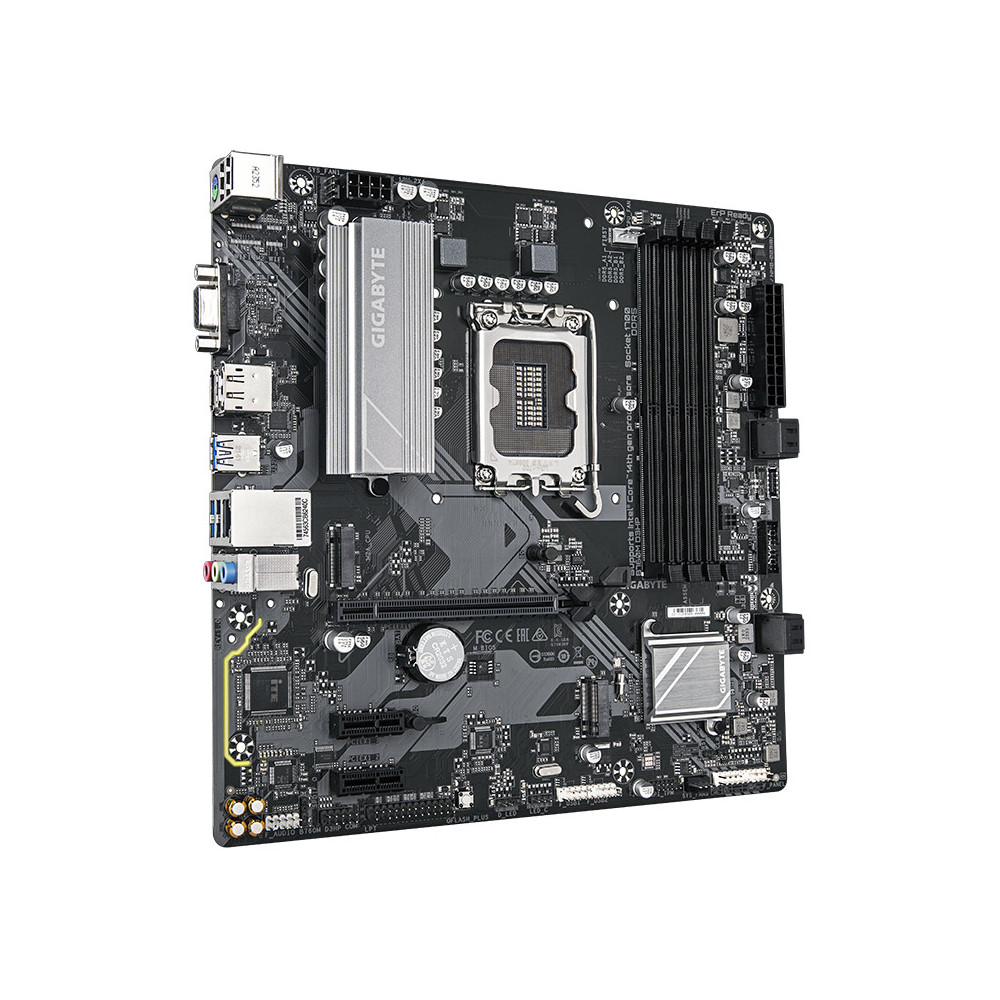 GIGABYTE B760M D3HP Carte Mère - Processeurs Intel Core 14ème Génération, VRM 4+1+1 phases, jusqu'à 5600 MHz DDR5, 2xPCIe 4.0 GIGABYTE B760M D3HP Carte Mère - Processeurs Intel Core 14ème Génération, VRM 4+1+1 phases, jusqu'à 5600 MHz DDR5, 2xPCIe 4.0