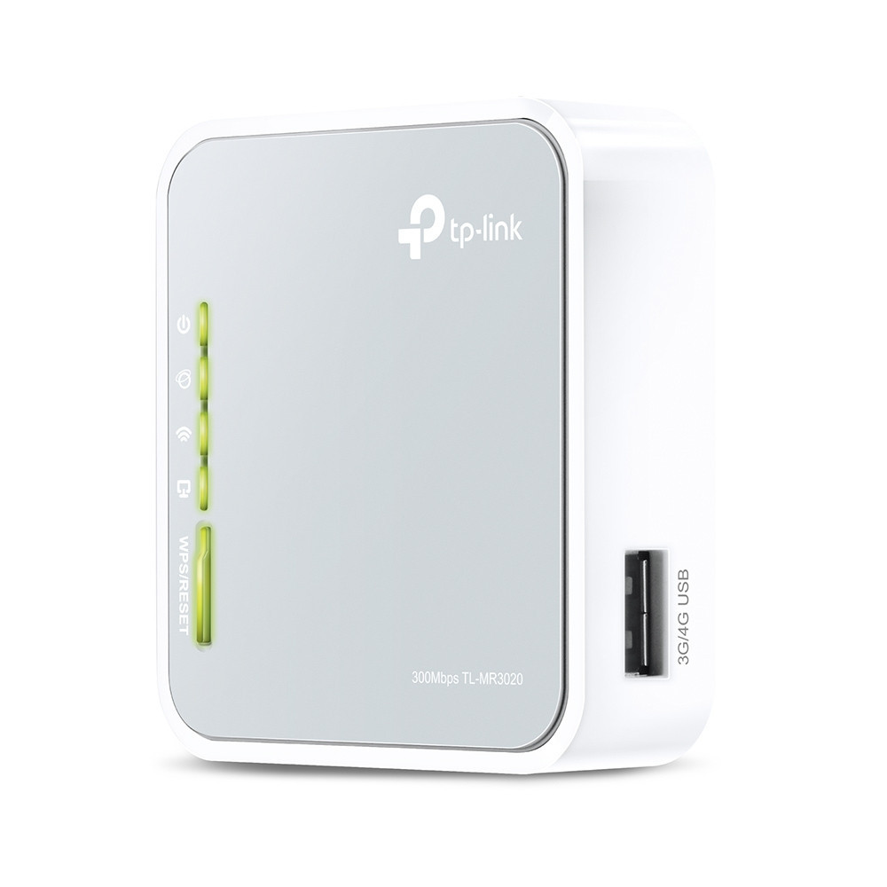TP-Link TL-MR3020 routeur sans fil Fast Ethernet Monobande (2,4 GHz) 4G Argent, Blanc TP-Link TL-MR3020 routeur sans fil Fast Ethernet Monobande (2,4 GHz) 4G Argent, Blanc