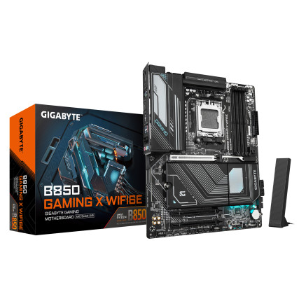 GIGABYTE B850 GAMING X WIFI6E Carte Mère - AMD Ryzen 9000 Series CPUs, VRM numérique 12+2+2 phases, jusqu'à 8200MHz DDR5 (OC),