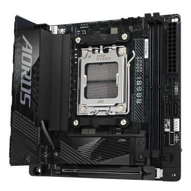 GIGABYTE B850I AORUS PRO Carte Mère - Processeurs AMD Ryzen Série 9000, VRM numérique 8+2+1 phases, jusqu'à 8400MHz DDR5 (OC),