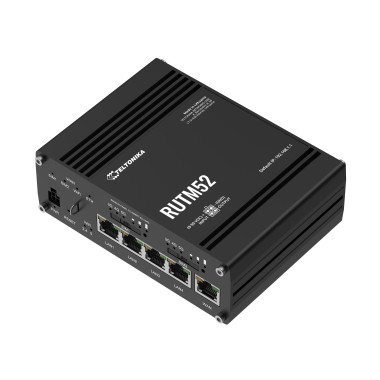 Teltonika RUTM52100000 routeur sans fil Gigabit Ethernet Bi-bande (2,4 GHz   5 GHz) 5G Noir