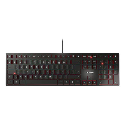 CHERRY KC 6000 Slim clavier Universel USB QWERTZ Allemand Noir