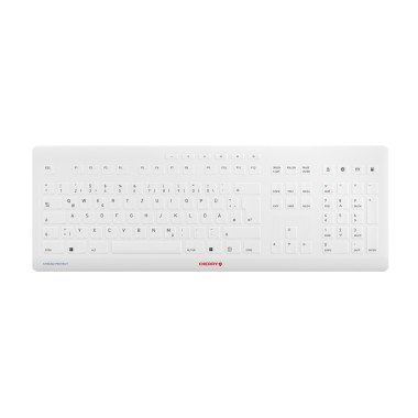 CHERRY Stream clavier Universel FR sans fil +USB QWERTZ Allemand Blanc