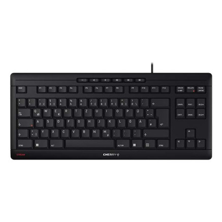 CHERRY STREAM KEYBOARD TKL clavier Universel USB QWERTZ Allemand Noir