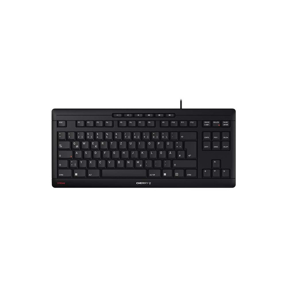 CHERRY STREAM KEYBOARD TKL clavier Universel USB QWERTZ Allemand Noir