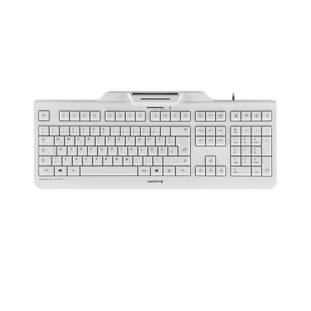 CHERRY KC 1000 SC clavier Bureau USB QWERTZ Allemand Gris