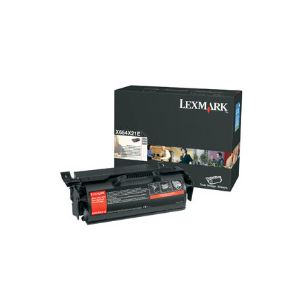 Lexmark X654, X656, X658 Extra High Yield Print Cartridge Cartouche de toner Original Noir
